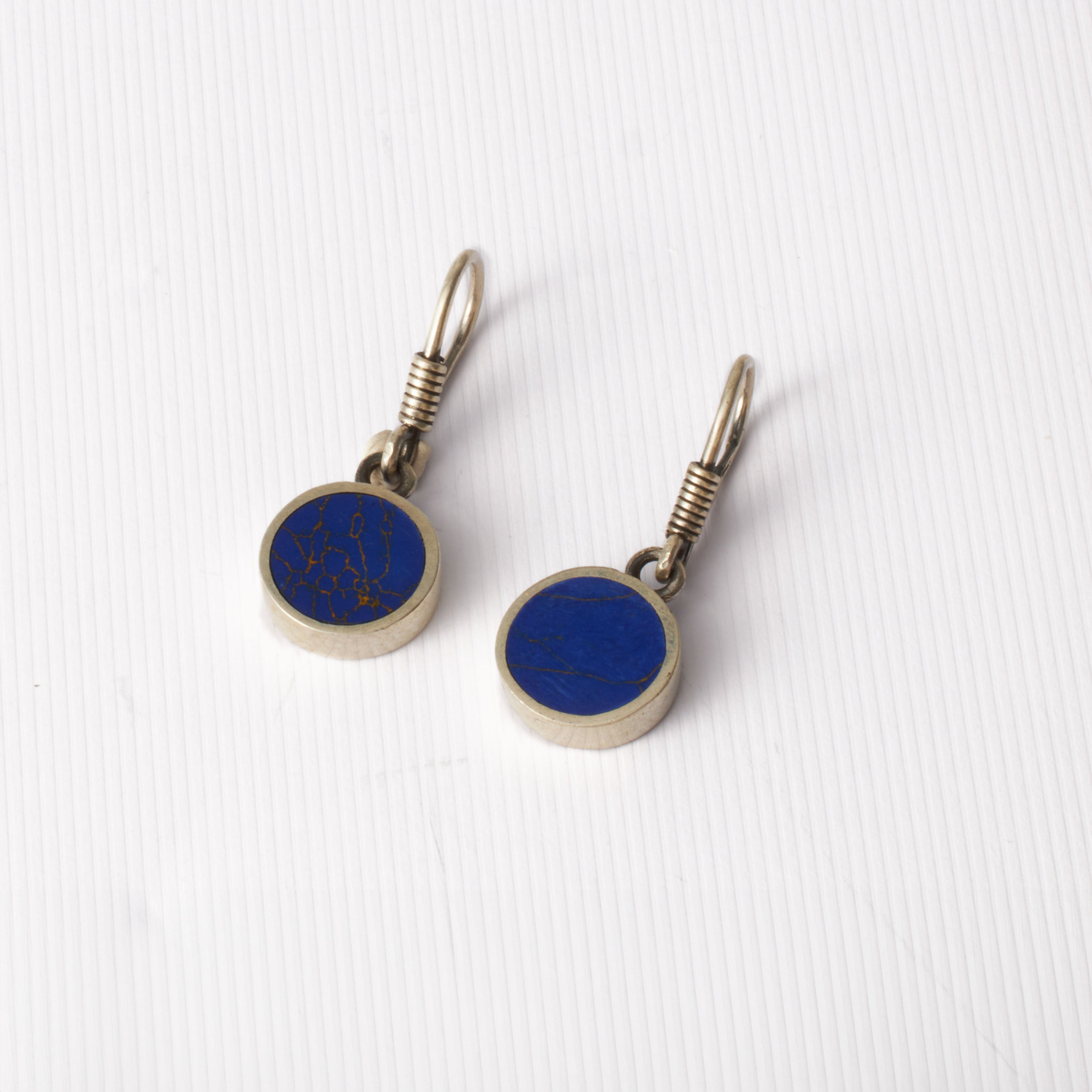 Lapis Circle Earring