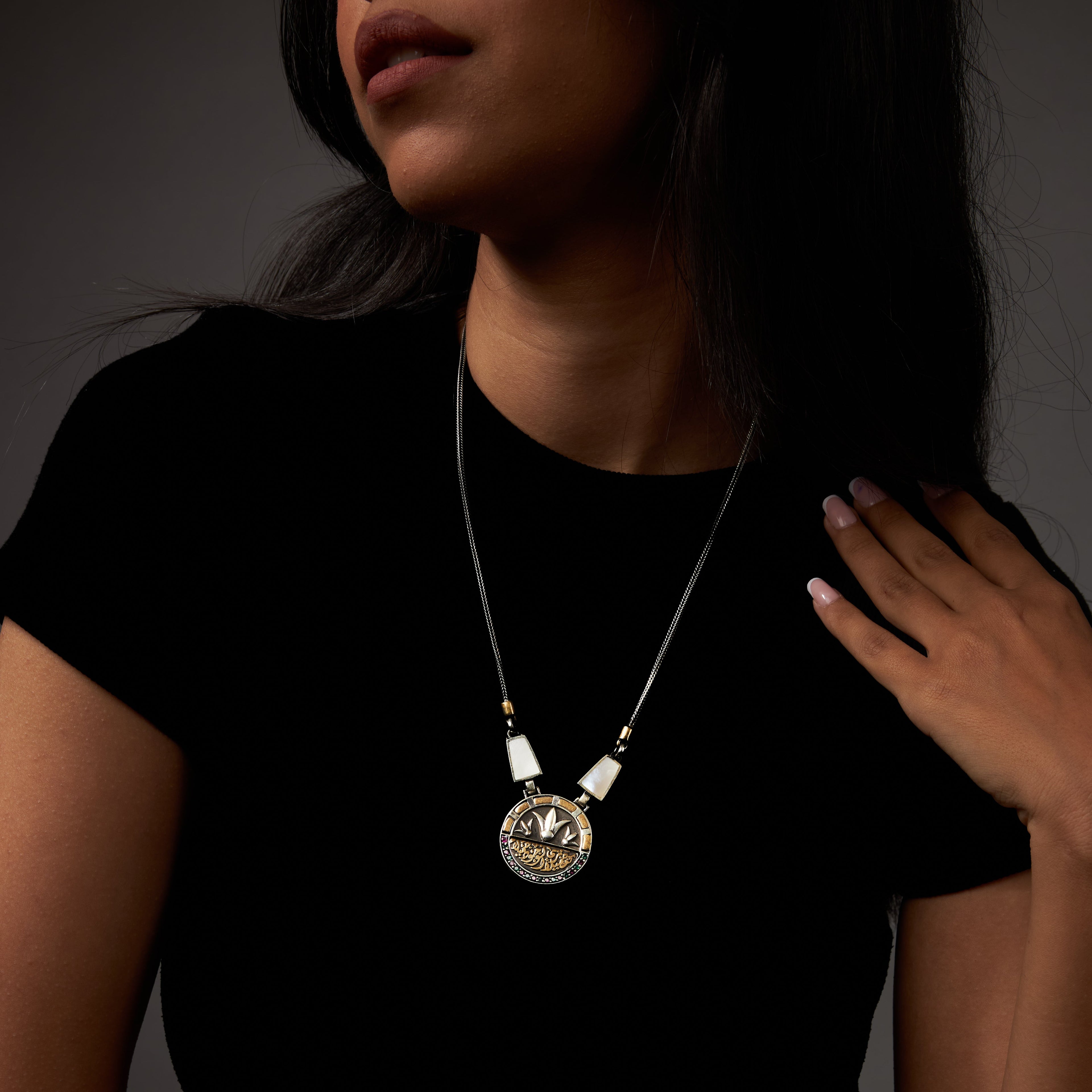 Colorful Lotus Necklace